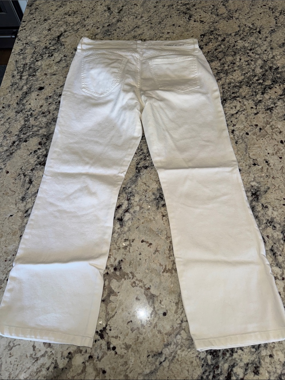Current/Elliott Women's White Straight Leg Jeans